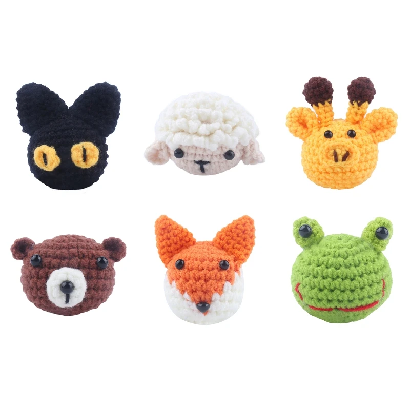 

Handmade Crochet Animal for Head Knitting Beads DIY Baby Pacifier Chain Chewable Accessories Infant Newborn Teether Sensory Toy