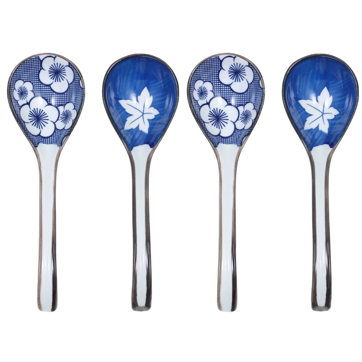 

4 pcs Ceramic Spoon Porridge Spoon Soup Spoon Japanese Cuisine Spoons