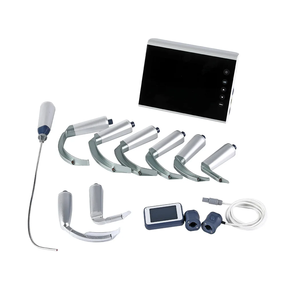 LTEV13 7 Inches Monitor Reusable Blades Video Laryngoscope