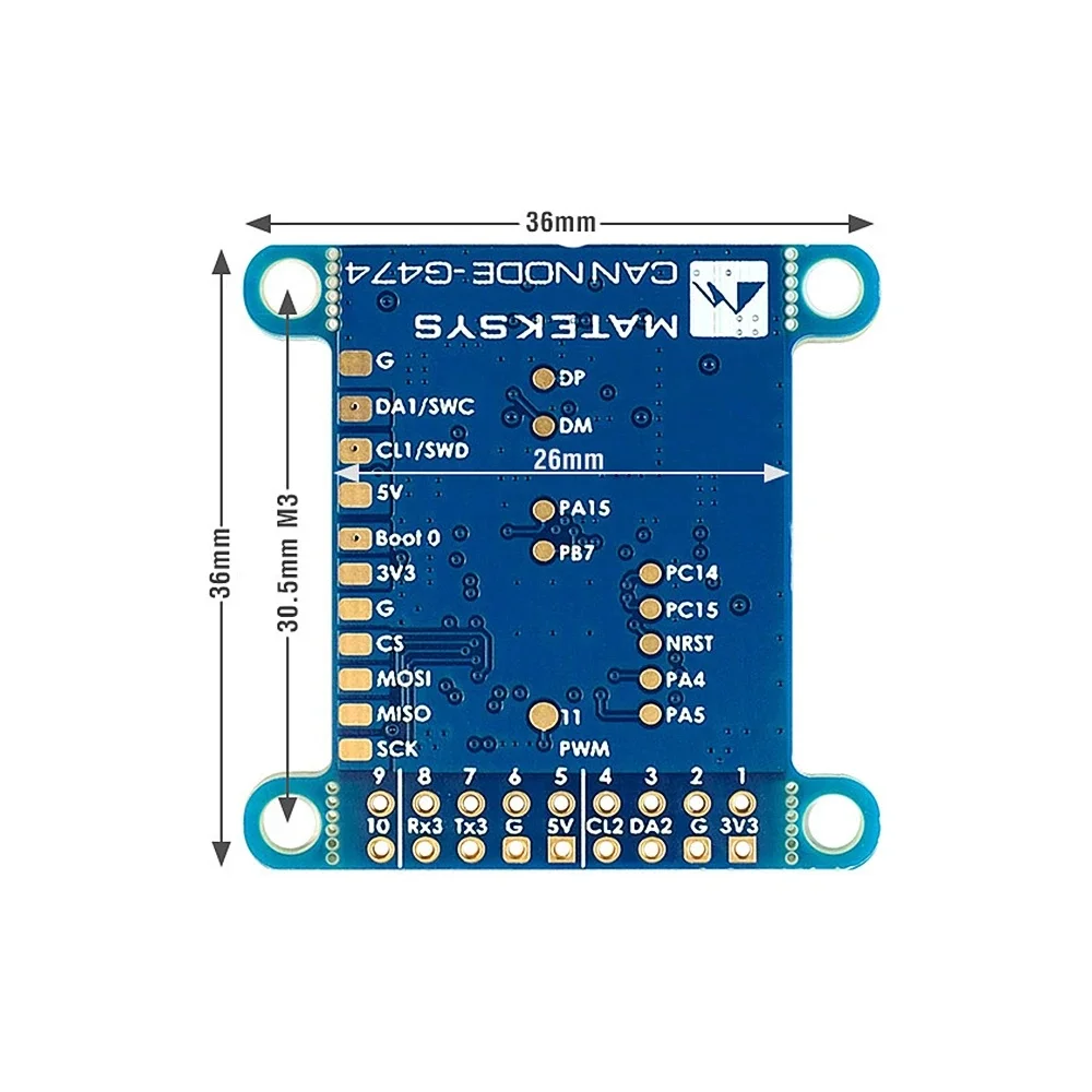 MATEK CAN-G474 ArudPilot AP_Periph прошивка адаптер на базе узла с 5 Мбит/с CAN трансивер STM32G474 MCU