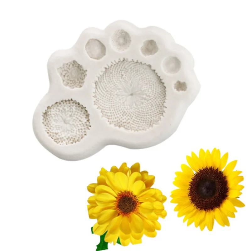 

Sunflower Silicone Molds For Fondant Daisy Mold Christmas Molds For Chocolate Candy Cupcake Fondant Mold Cake Decorations