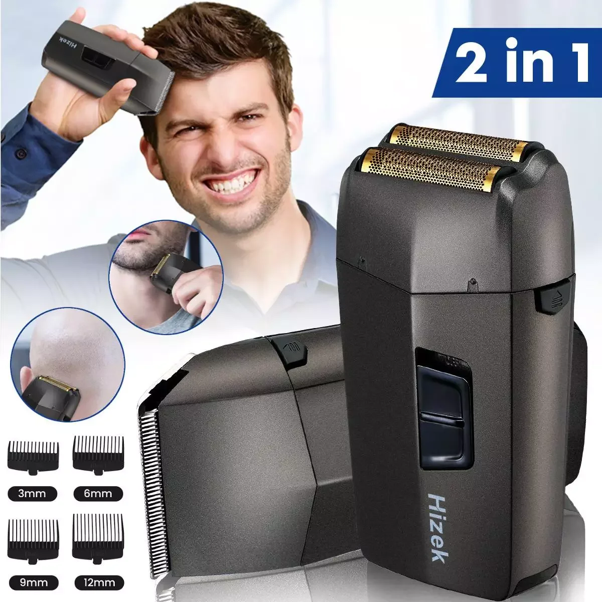 

Новые водонепроницаемые бритвы 2 в 1 для мужчин, бритва для бороды, триммер, Водонепроницаемая бритва для стрижки волос