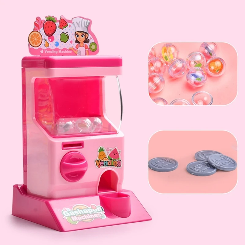 

Mini Vending Machine For Kids Capsules Gashapon for Children and Parties Coins Prize Dispenser Toy for Party Birthday