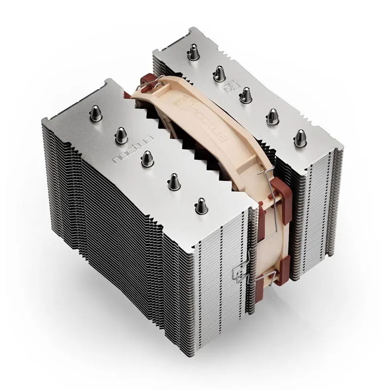 Фото Noctua NH-D12L Twin Towers 5 тепловых трубок Кулер для процессора с медным дном 4-контактный ШИМ Тихий охлаждающий вентилятор для LGA1700 115X 2011 AM4 AM5 №2