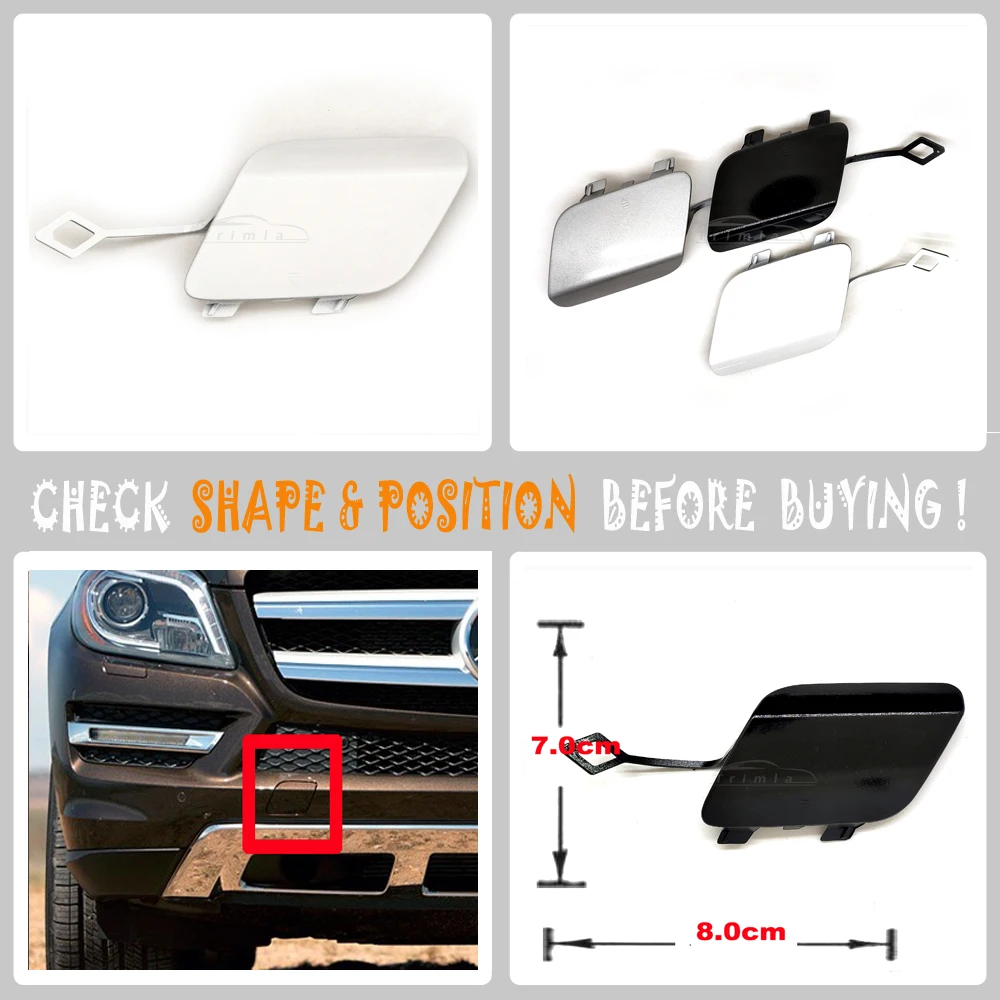 1668843022 для 13-16 Mercedes-Benz GL X166 320 350 420 450 500 550 Передняя буксировочная крышка