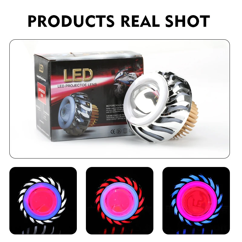 Разноцветные галогенные лампы для мотоциклов точечные белые проектора линзы