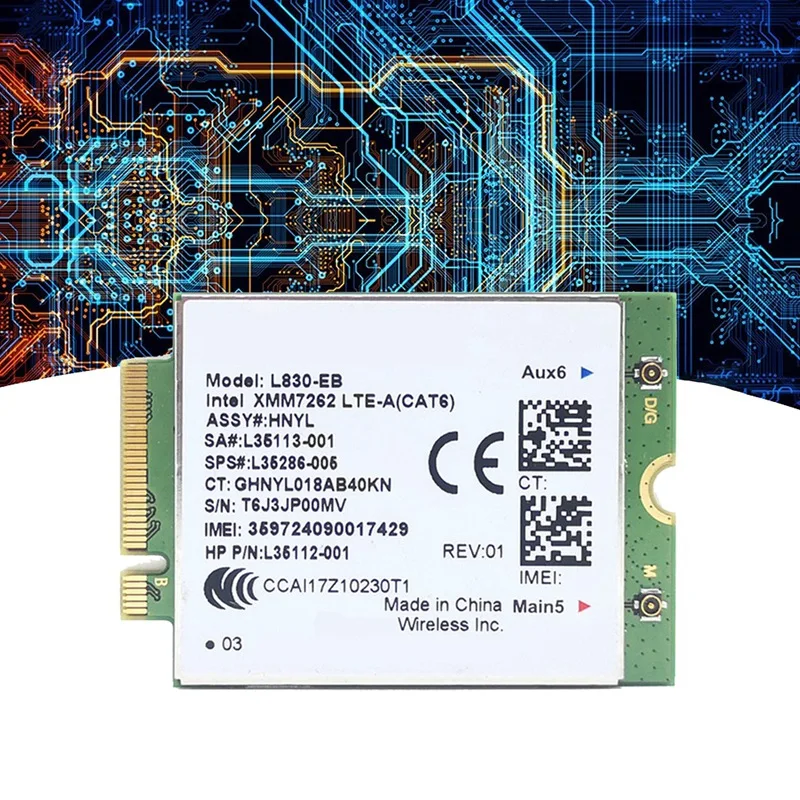 Для HP L830-EB WIFI Card 4G LTE L830 L35286-005 7262 модуль Cat6 300 Мбит/с для 640 650 G5 840 846 850 G6 X360 830