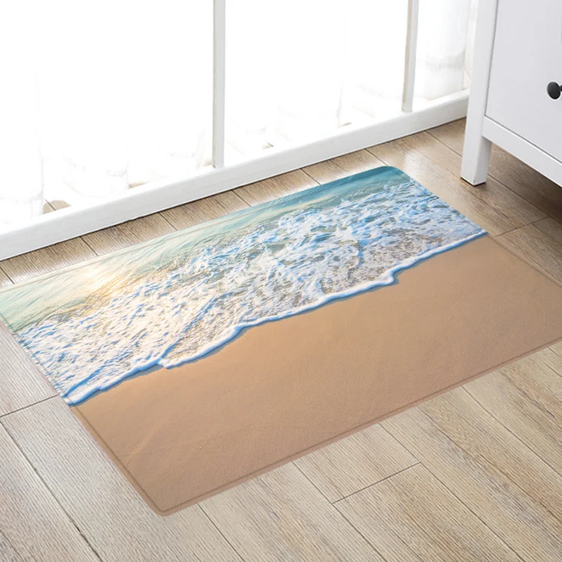 Домашняя ванная комната HAILANG Пляжный нескользящий напольный коврик Гостиная