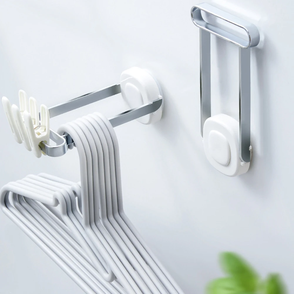 

Foldable Clothes Hanger Storage Rack Wear-resistant Practical Punch-free Hanger Holder durable and compact вешалка для одежды