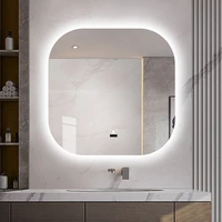 led light smart bathroom mirror vanity dressing bright anti fog aesthetic mirrors shaving toilet espelho banheiro square mirror