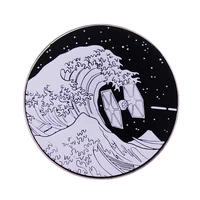 starfighter mixed with art painting jewelry gift pinfashionable creative cartoon brooch lovely enamel badge clothing accessories