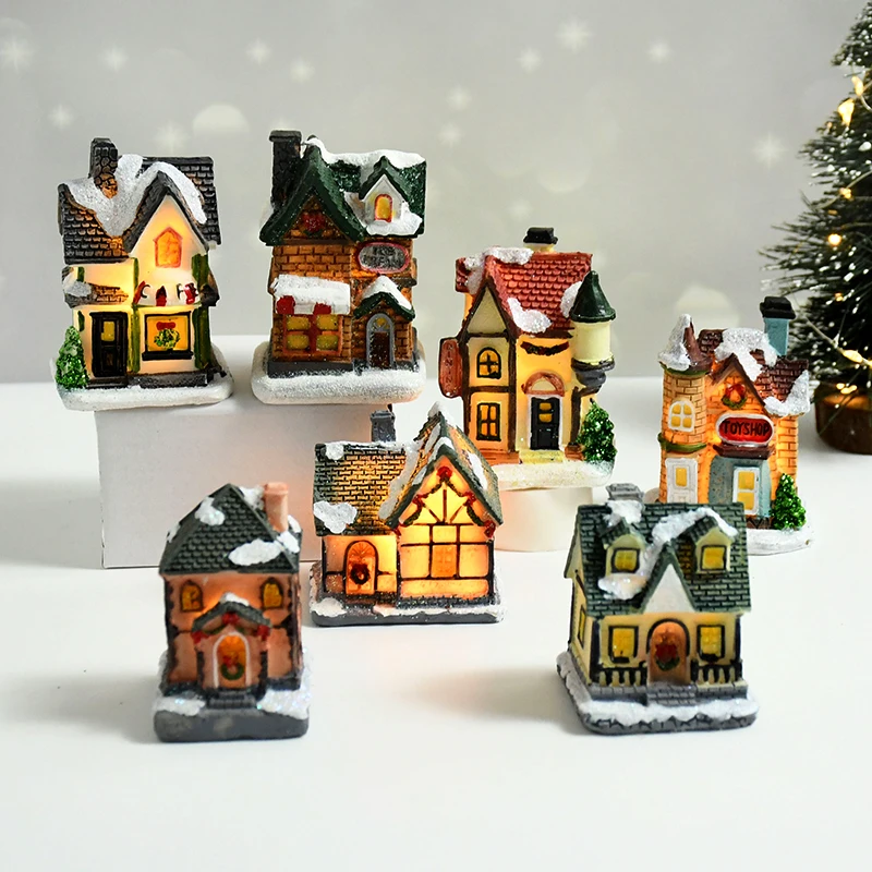 Рождественский светодиодный светильник миниатюрные украшения для дома