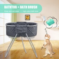 pet bath special set high quality cat and dog bath tub plus bath brush to keep pets clean and beautiful