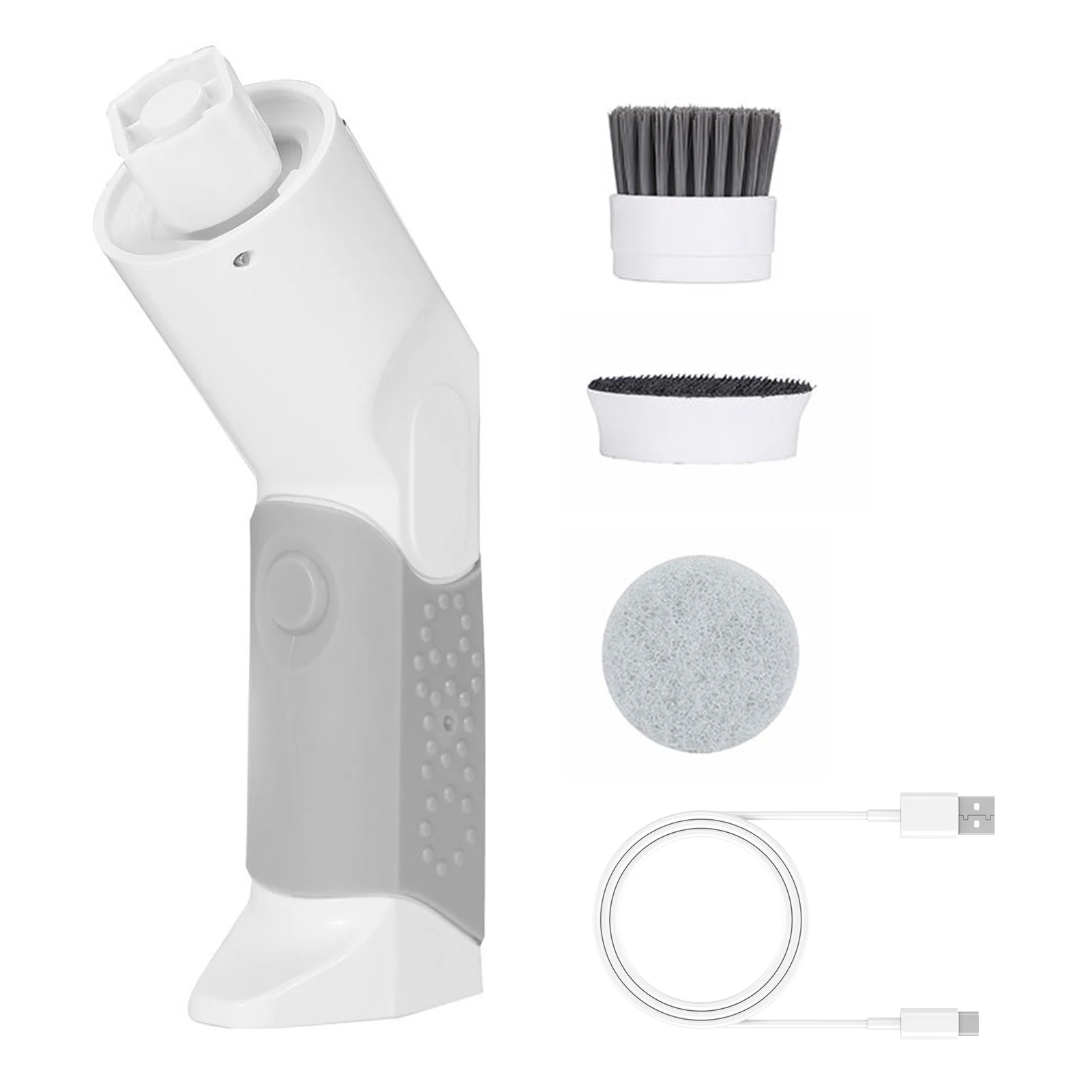 

Электрическая щетка для чистки, безопасная щетка для чистки с 2 сменными насадками, прочная кухонная кастрюля, плитка для ванной комнаты