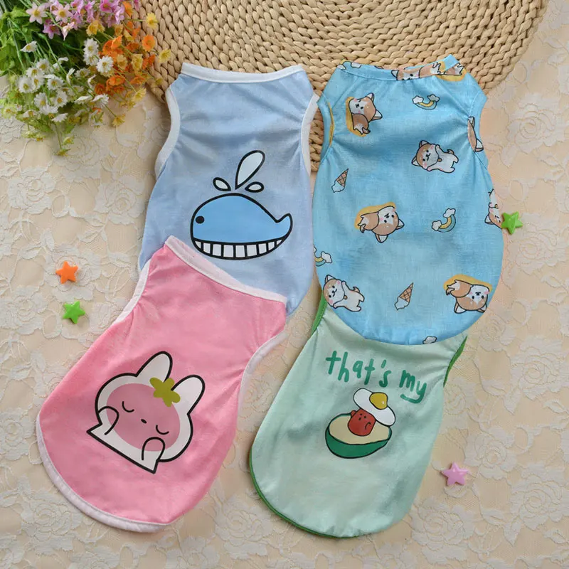 

Pet Clothes Thin Dog Vest Cat Clothes Summer Small Dog Vest Dog Clothes for Small Dogs French Bulldog Clothes Pet Clothes