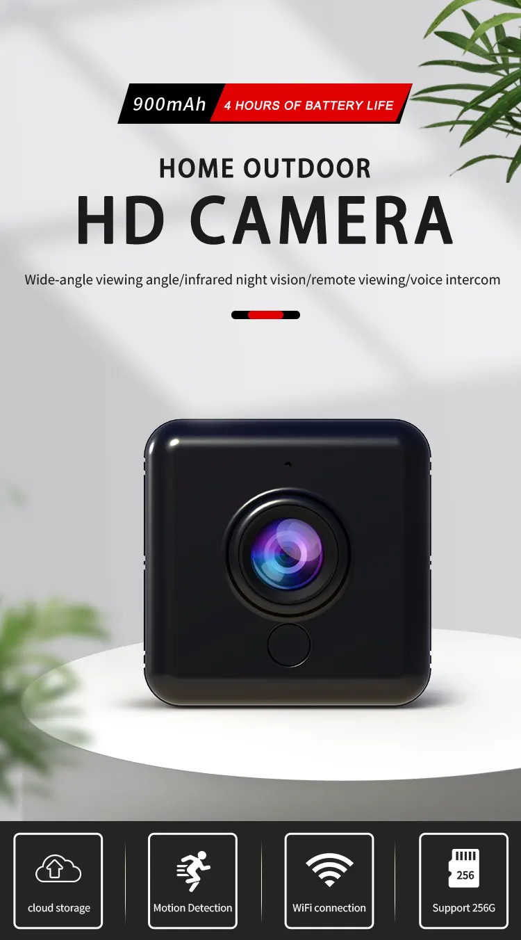 

2022 New Q18S Camera HD 2K Wireless Wifi Cloud Storage Home Business Super Security Action Camera Dv