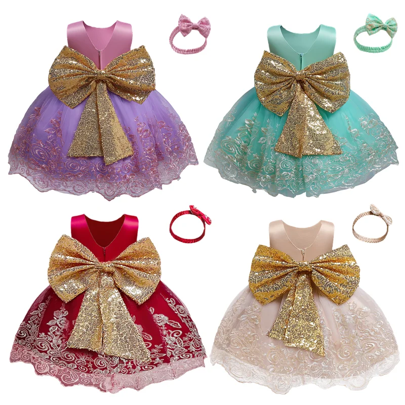 

Girls Wedding Party Dresses For Kids Baby Lace Princess Tutu Ball Gown Children Birthday Elegant Formal Clothes Costume