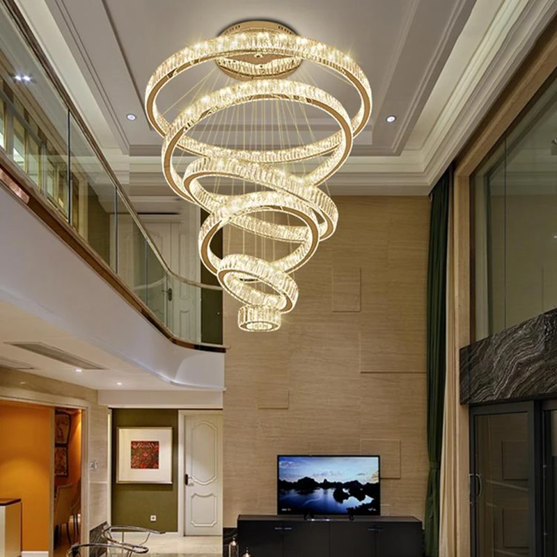 2023 Modern led crystal chandelier living room villa luxury 
