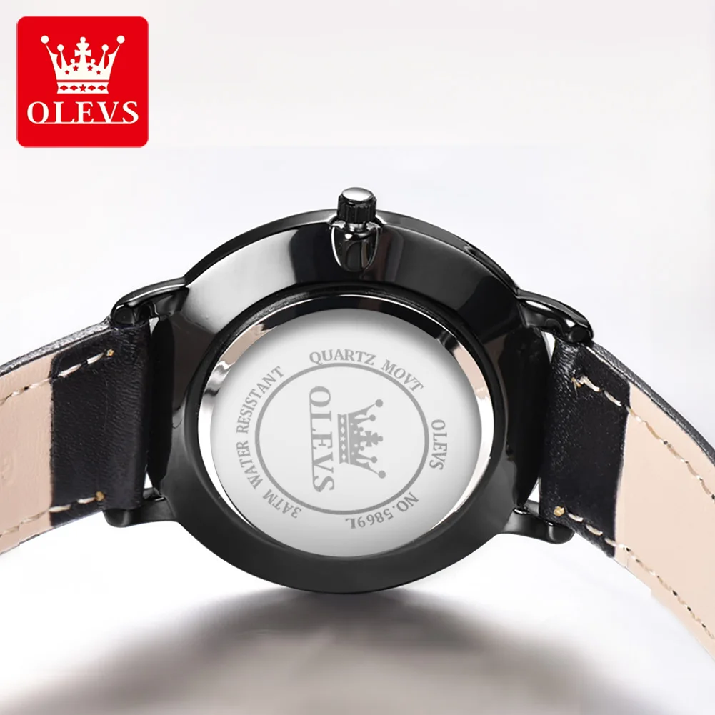 OLEVS Top Brand Quartz Women Watches Waterproof Leather Strap Fashion Women Watch Date Clock Gift for Women Relógio Feminino