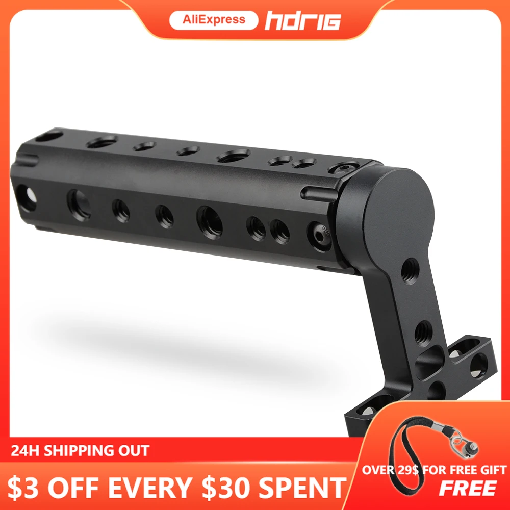 

HDRIG Aluminum Cheese Handgrip For DSLR Video Camera Cage Top Plate For DSLR Camera Cage Kit