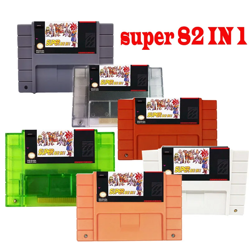 Фото Игровая папка Super 82 в 1, картридж Harvest Moon Goof Troop Final Game Fansty II III IV Megaman X IV Terranigma Zeldaed Link №1