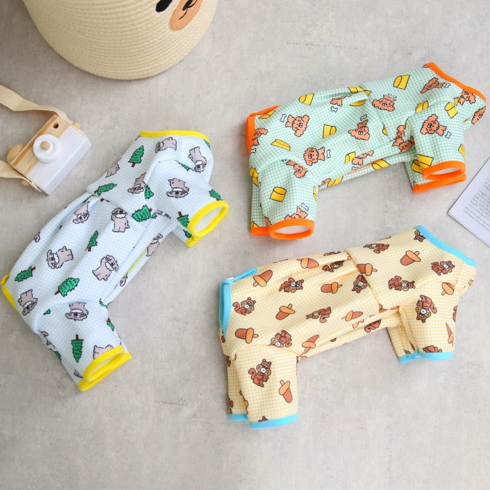 Puppy Dog Pajamas Pet Jumpsuit Soft Puppy Rompers Small Dog Cute Clothes Onesies Puppy Bodysuits for Pet Puppy Dog Cat Apparels