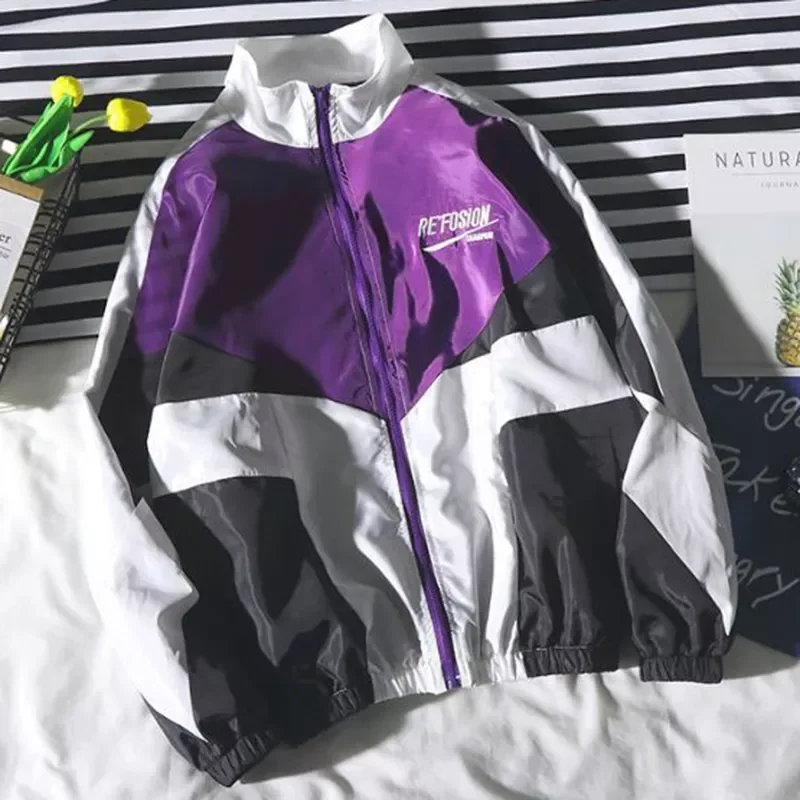 

NEW IN April MOMO 2022 Men Summer Sunproof Thin Jackets Coats Outwear Hombre Male Casual Fashion Patchwork Zipper Jackets Outwea