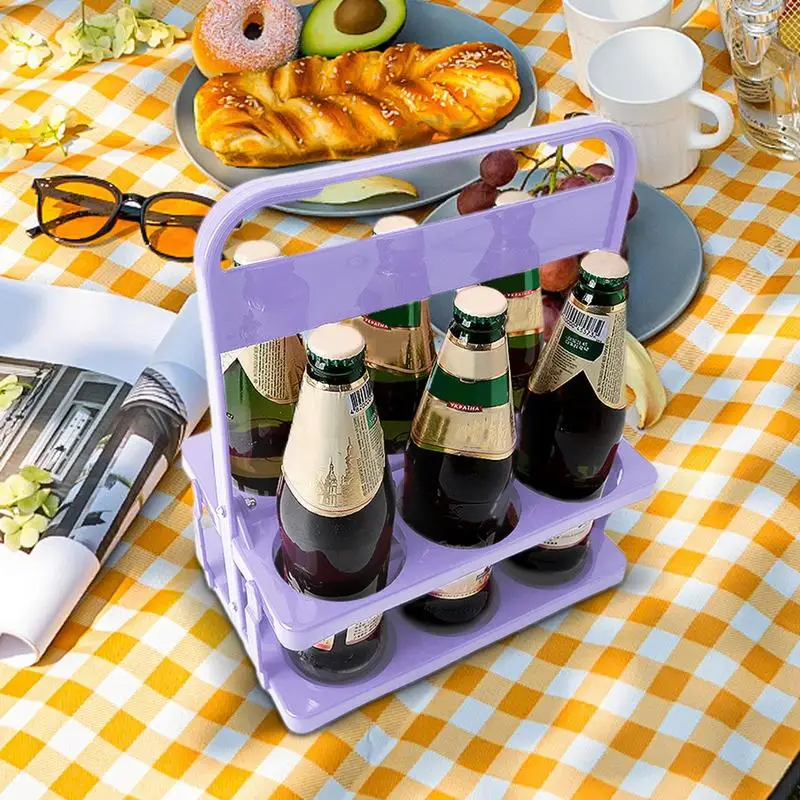 Горячая Распродажа 6 отверстий пластиковая стандартная Складная переноска для