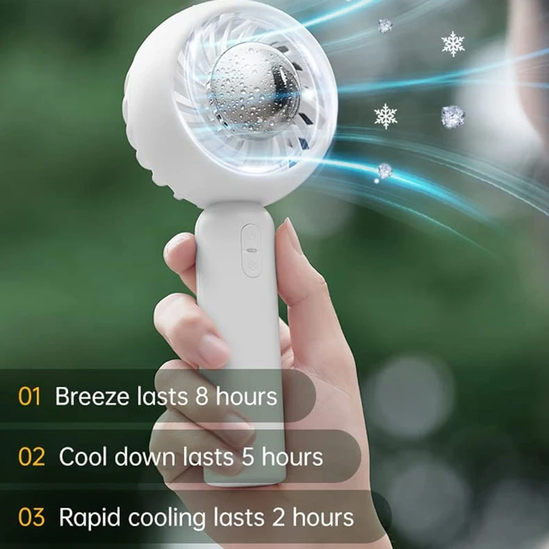

Portable Handheld Fan Personal Air Conditioner Mini Fan Semiconductor Cooling Small Personal Cooler USB Rechargeable