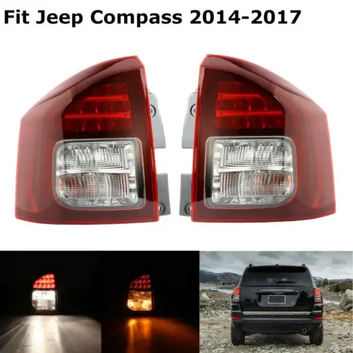 

Car Rear Tail light For Jeep Compass 2014 2015 2016 2017 Rear Bumper Stop Brake Lamp Turn Signal Warning Car Light Assembly