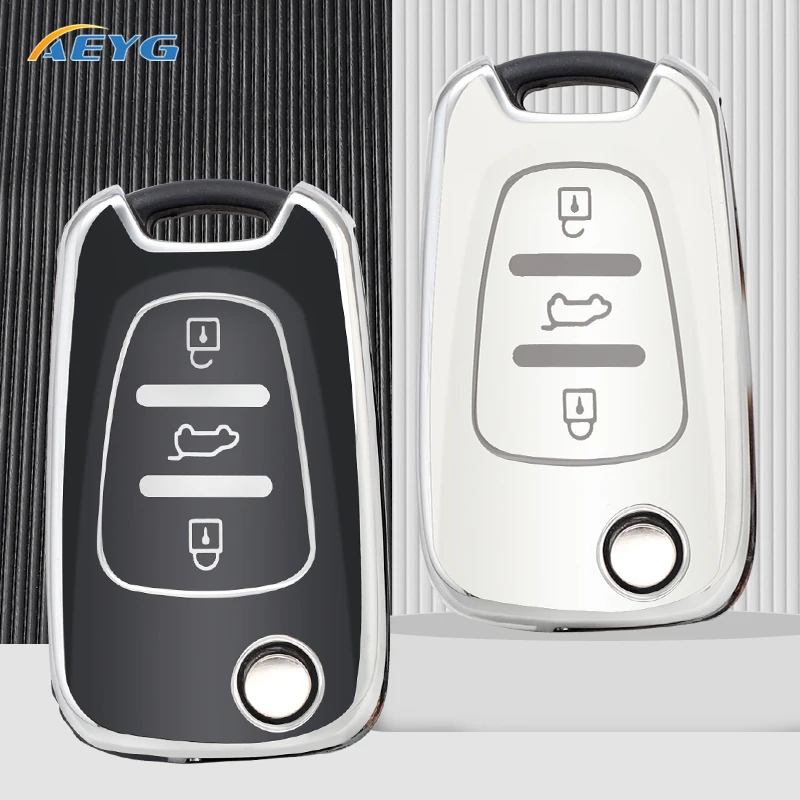 

TPU Car Flip Key Case Cover Shell For Hyundai I20 I30 Elantra Azera Veracruz Veloster Kia Rio K7 K5 Sportage Sorento Accessories