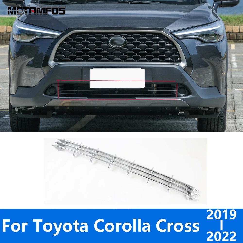 

Хромированная решетка для переднего бампера Toyota Corolla Cross 2019 2020 2021 2022