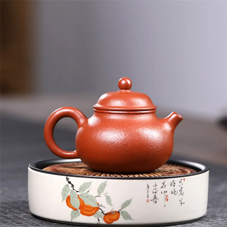 

130 мл эскиз Rongtian фиолетовый глиняный горшок ручной работы Икра рыбной руды циннабар песок маленький объем Чайник Китайский стиль Kong Fu чай