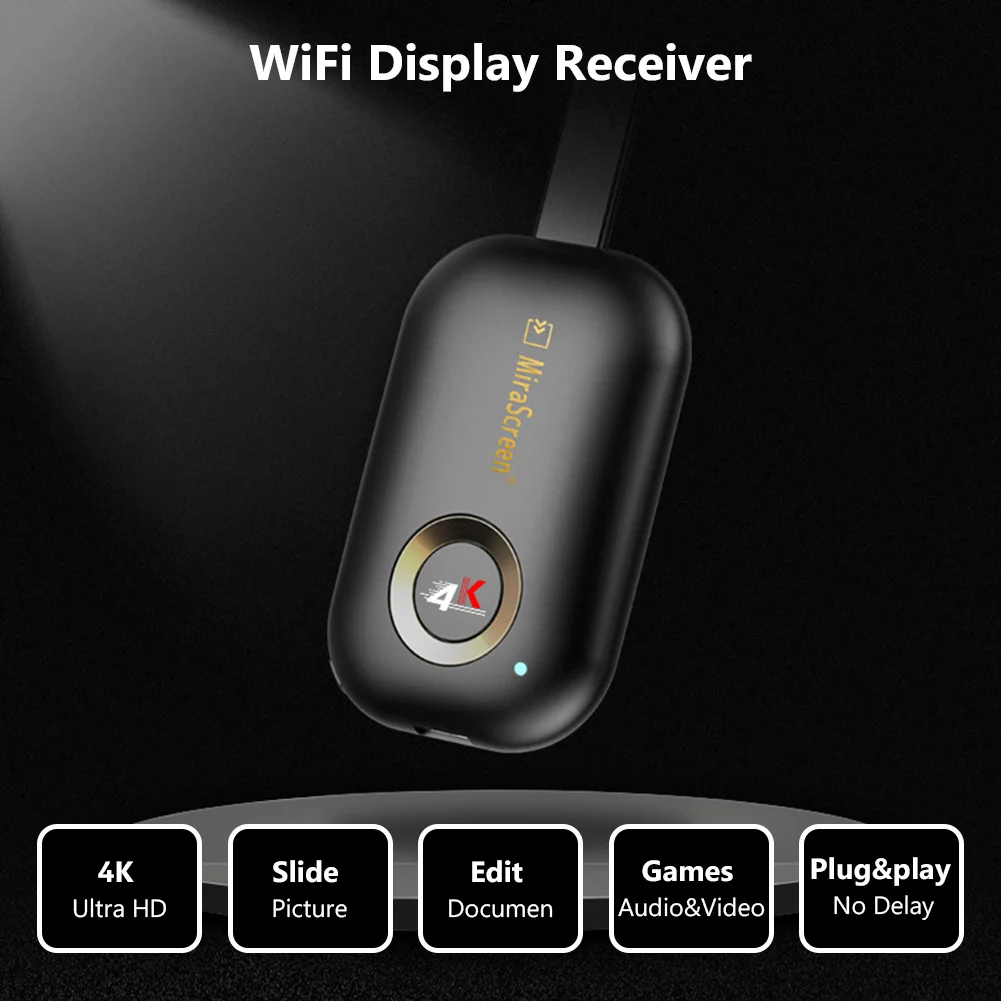 WiFi 2.4G/5G HDMI-compatible Display Dongle 4K Mirror Airplay Miracast DLNA Mirascreen Display Receiver G9 Plus For iOS Android