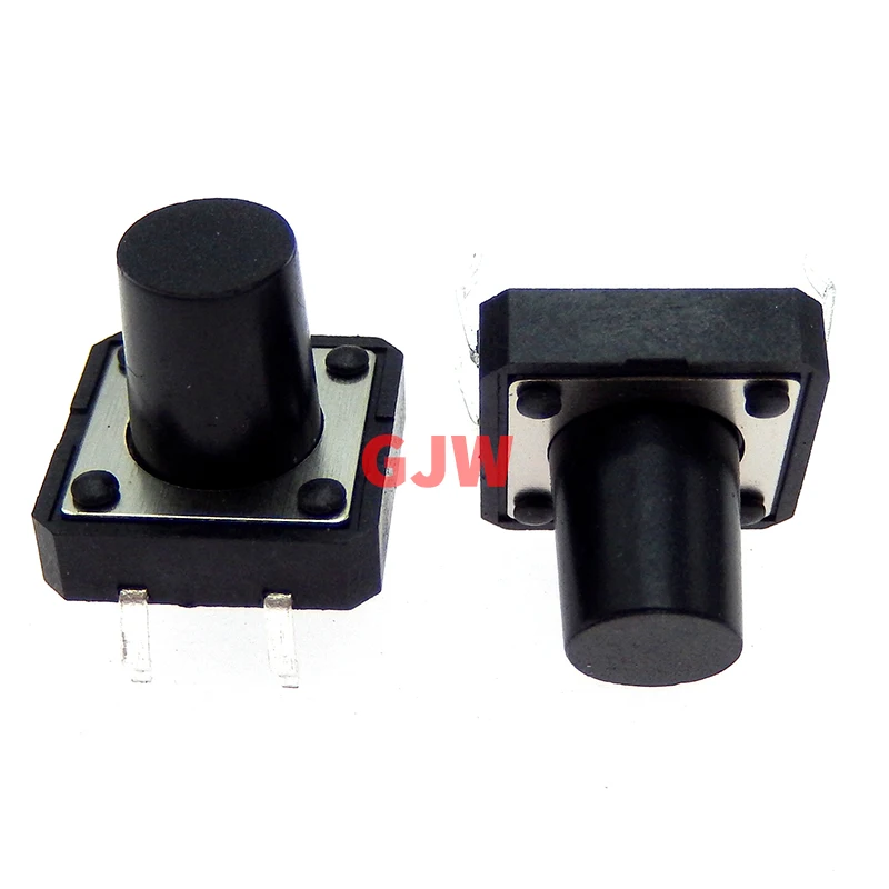 20 шт., кнопочный выключатель 12x12x11 мм, 4 контакта