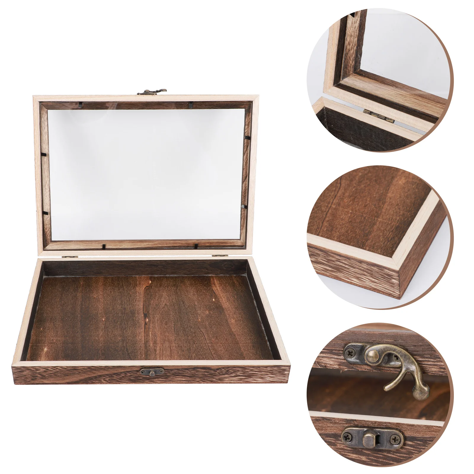 

Box Specimen Display Case Jewelry Wooden Organizer Treasurekeepsake Wood Tray Desk Container Memory Frame Valet Sundries Insect