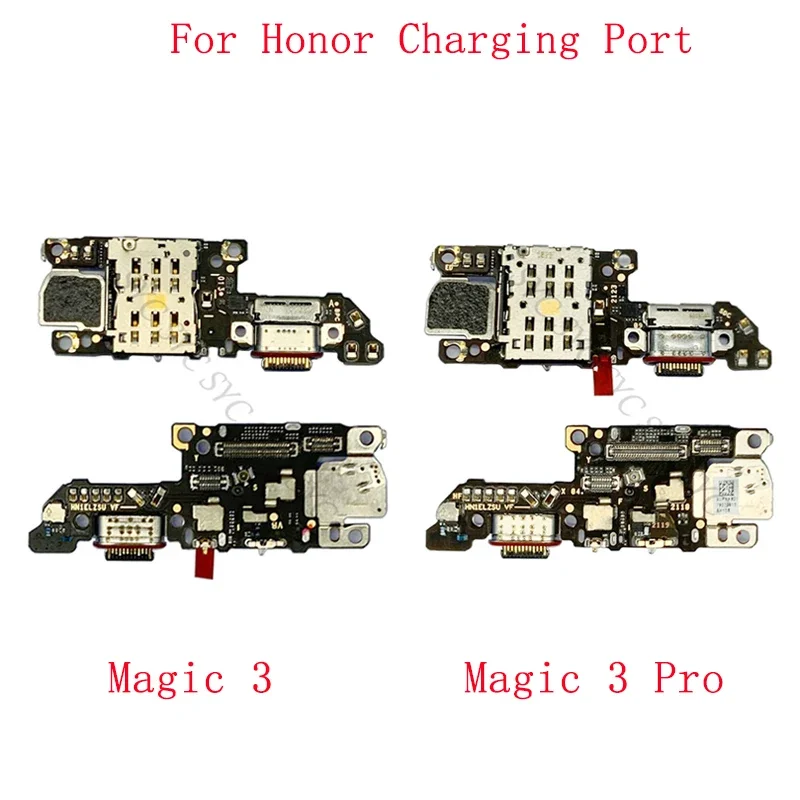 USB-разъем для зарядки плата порта Honor Magic 3 Pro со считывателем SIM-карт гибкий кабель