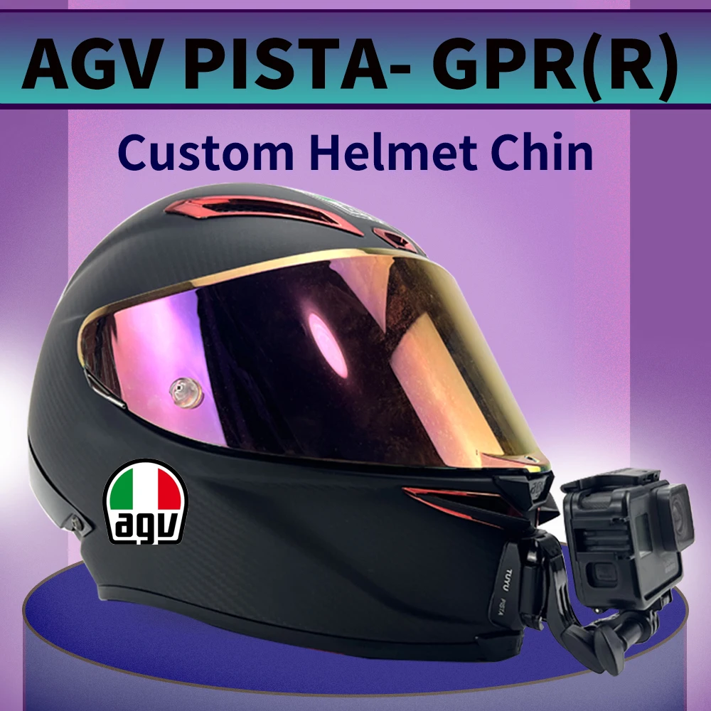 TUYU Premium Customized Motorcycle Helmet Agv Pista GPRR K1 K5S K6luminium Chin Mount for GoPro Max Hero10 Insta360 One X2 R DJI
