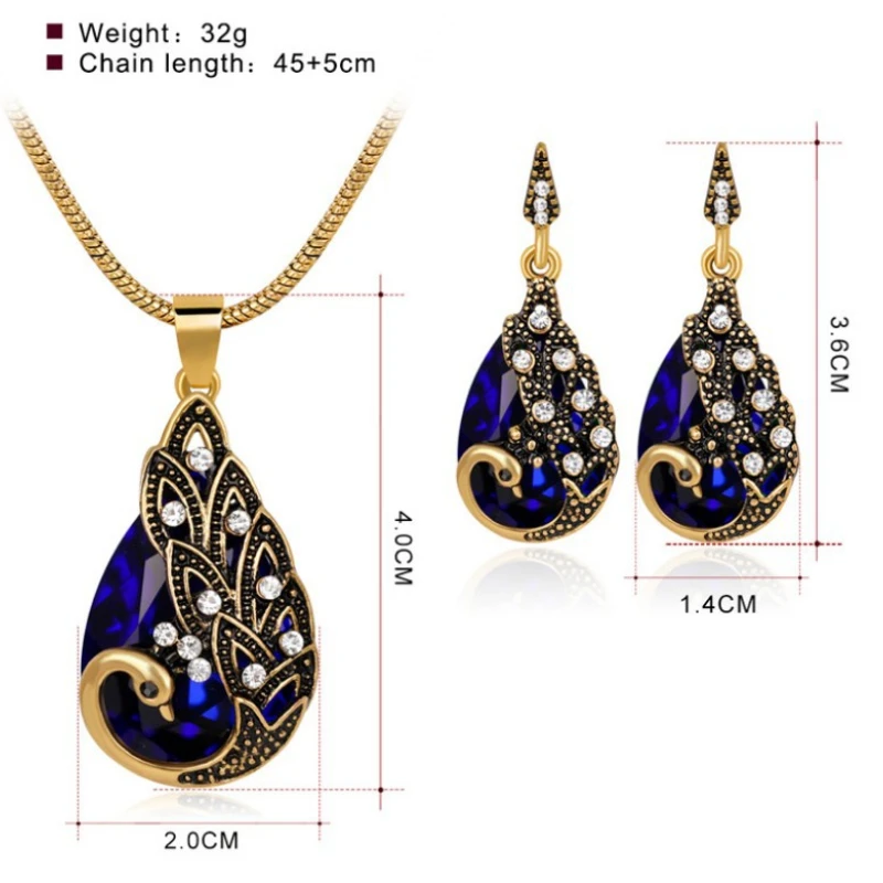 Этнический синий павлин кристалл искусственная кожа золотая пластина водная