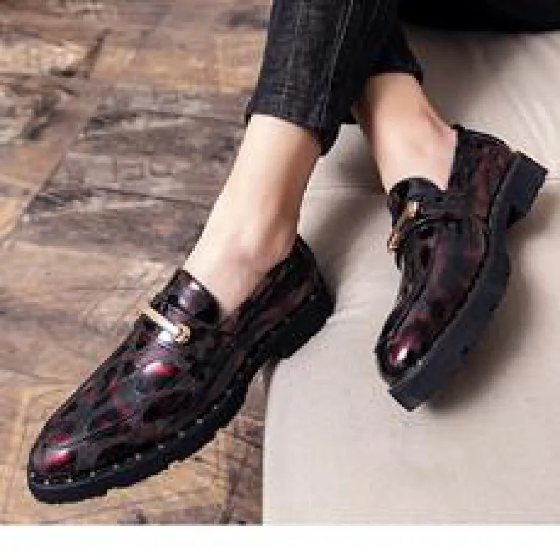 

Genuine Leather Groom Wedding Shoes British Men's Shoes Height Increasing Insole Men's Pointed Black Business Formal Casual Leat