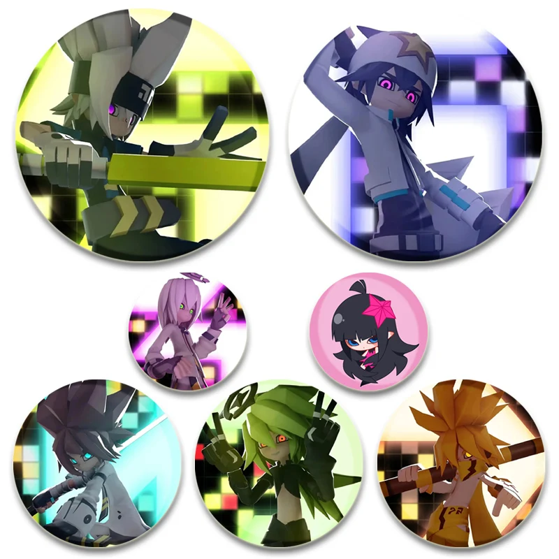 Anime Aotu World Pins Cute Q-version Avatar Cartoon Badge Handmade Tinplate Brooches Breastpin for Backpack Gifts Accessorys