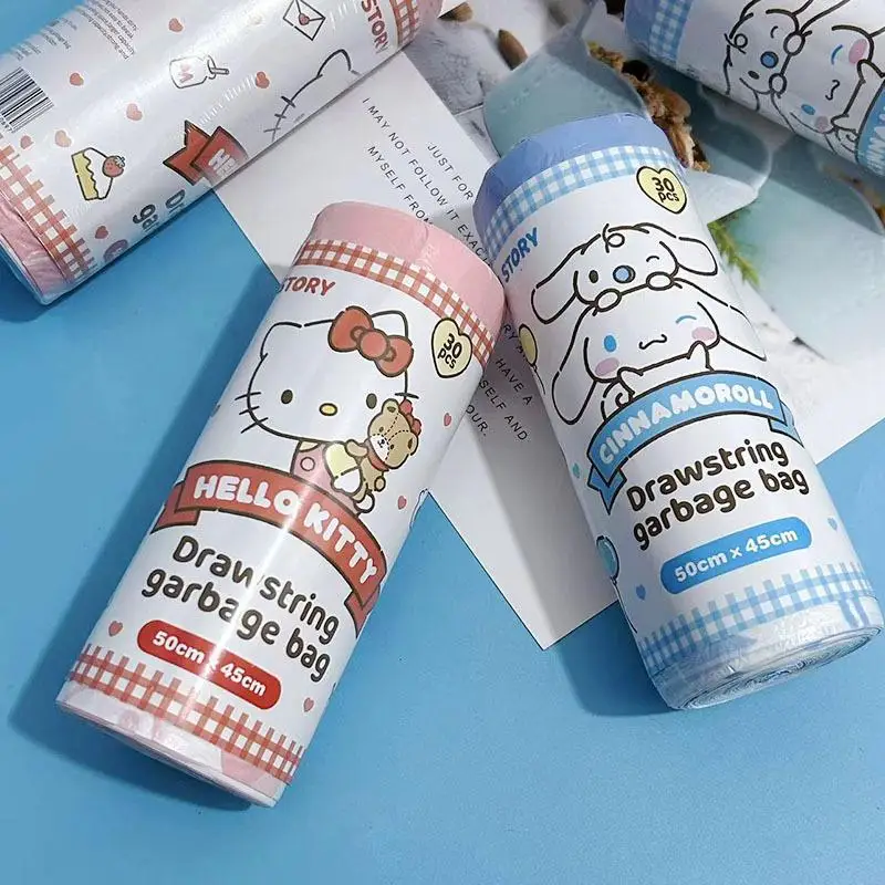 Kawaii Hello Kitty мешок для мусора на шнурке аниме милый пластиковый пакет с застежкой
