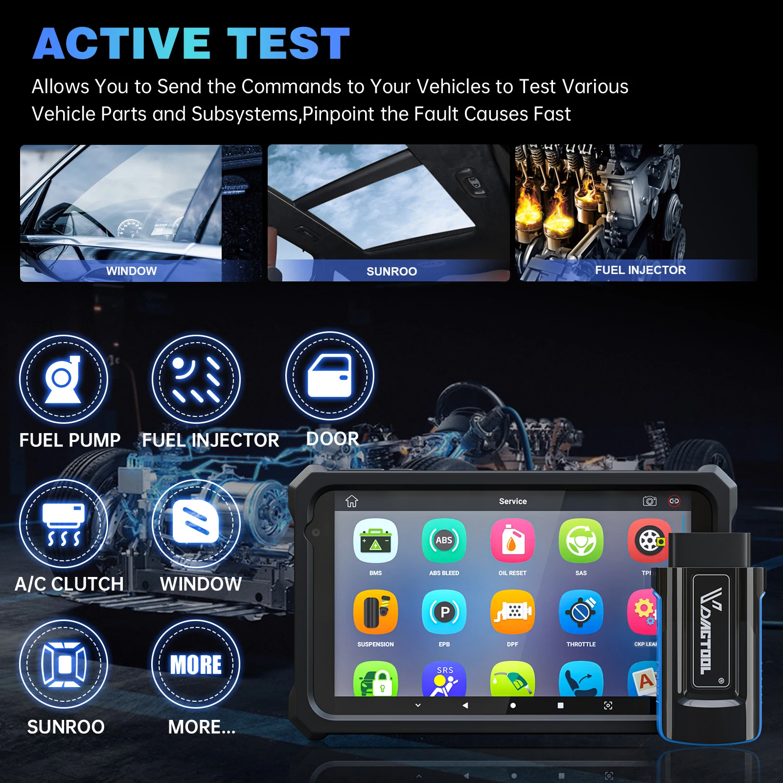 VDIAGTOOL VD900 OBD2 Scanner Professional ABS Airbag Oil EPB DPF Reset OBD 2 Automotive Code Reader Car Diagnostic Tool | Автомобили и