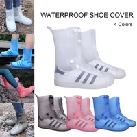 middle tube rubber boots reusable waterproof pvc rain shoes cover non slip overshoes boot covers portable unisex shoes accessori