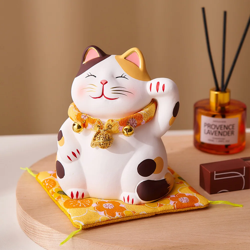 Китайский стиль Новогоднее украшение для дома прекрасный кот Beckoning керамические