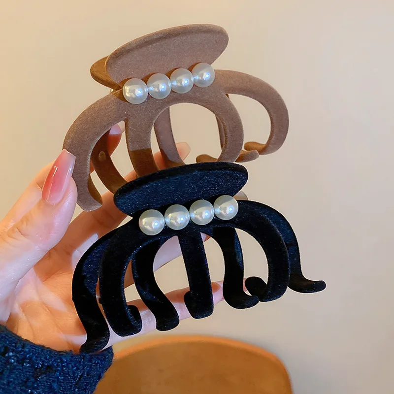 Женская Винтажная заколка для волос элегантная большая шпилька с искусственным