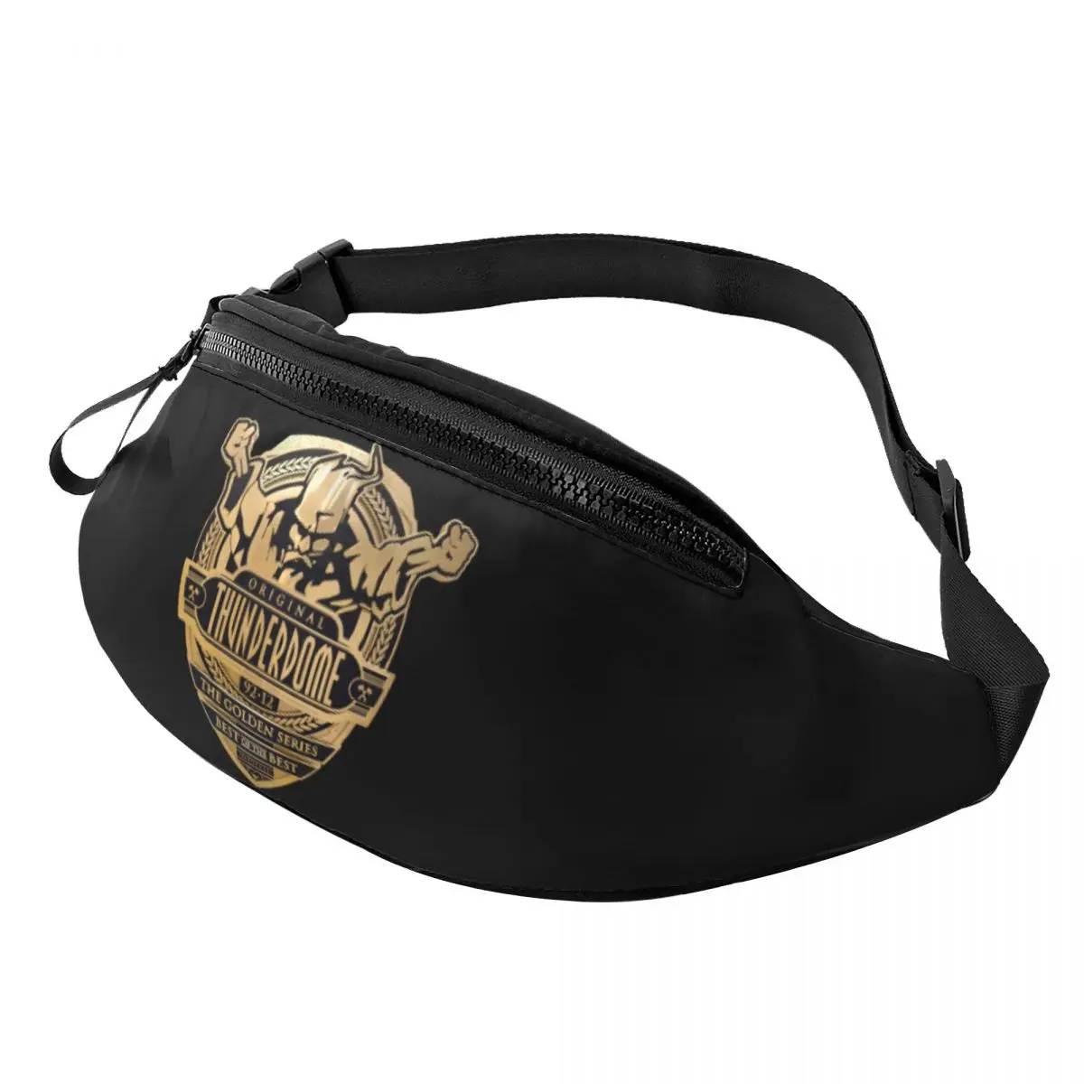 

Customized Thunderdome Fanny Pack for Men Women Cool Hardcore Techno And Gabber Crossbody Waist Bag Traveling Phone Money Pouch