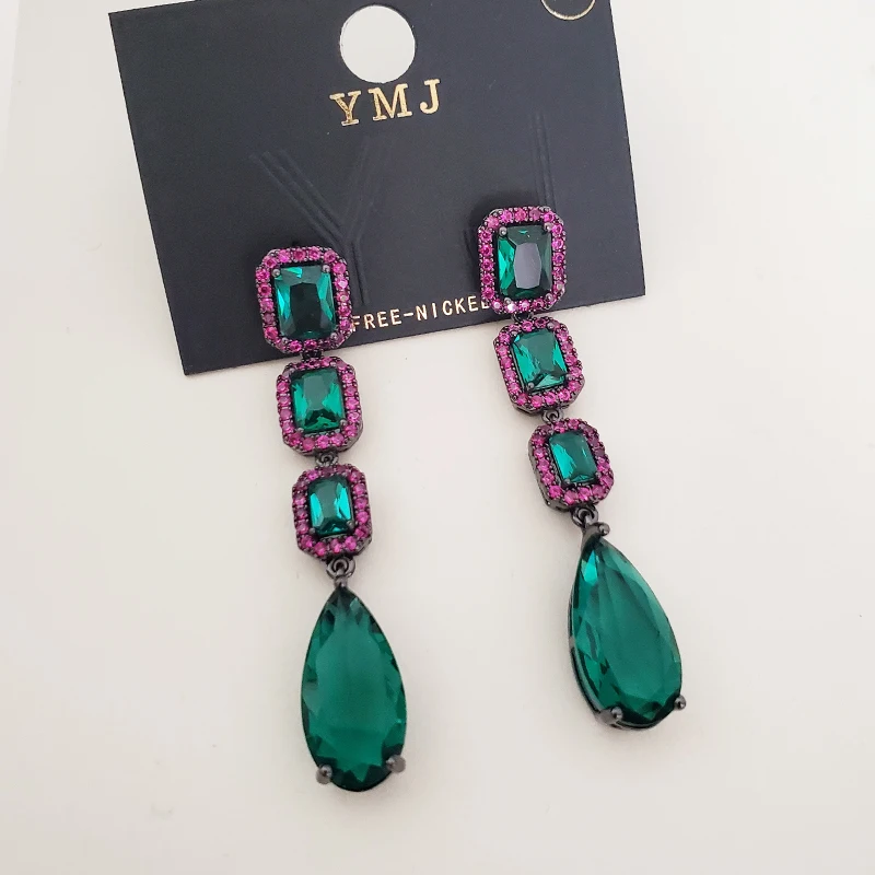 

Handmade Luxury Jewelry Women Earrings Wings Leaf Water Drop Designer Earrings for Women Wedding Party Jewelry Gift for Wife