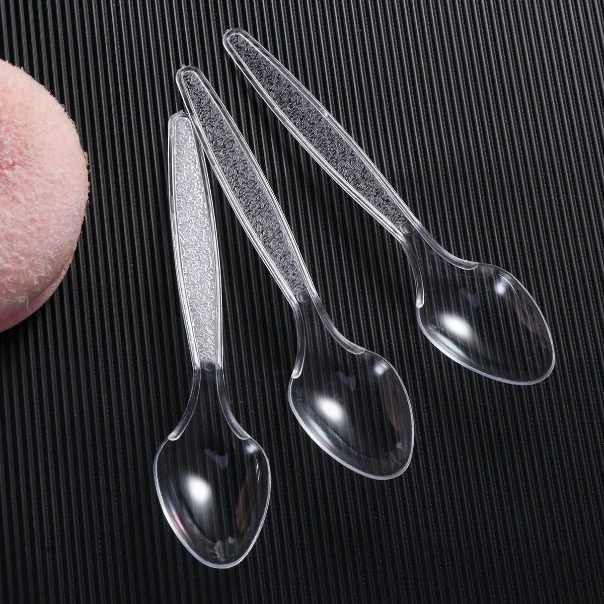 

100 durable plastic cutlery set disposable spoon kitchen home snack