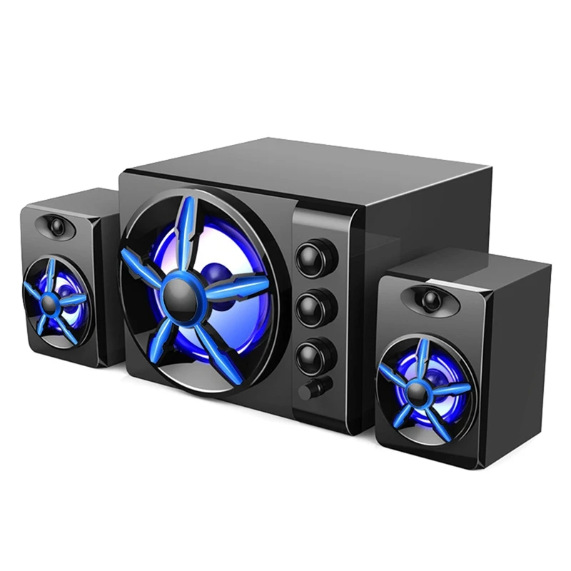 

HOT-Bluetooth Version Black D-215 Desktop Mini Speaker Laptop Mobile Phone 2.1 Subwoofer Desktop Cable Computer Audio